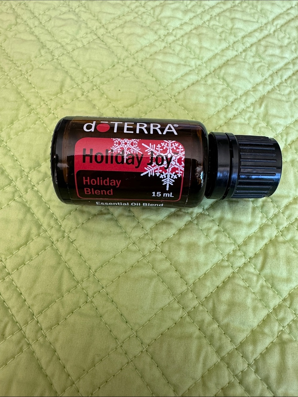 Doterra Holiday Joy Essential Oil Blend - Red and Black Bottle